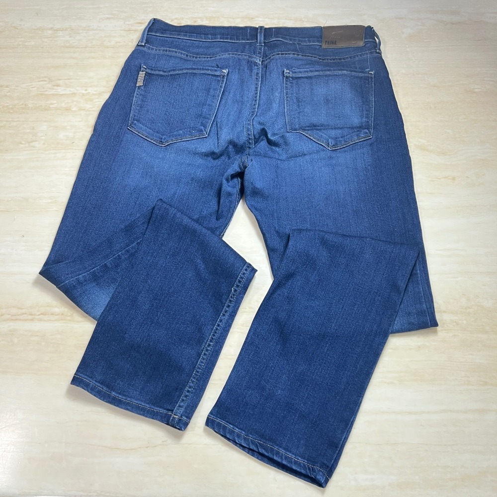 Paige Jeans Womens 32 Blue Straight Leg Denim Medium Wash Made in USA - Picture 4 of 15